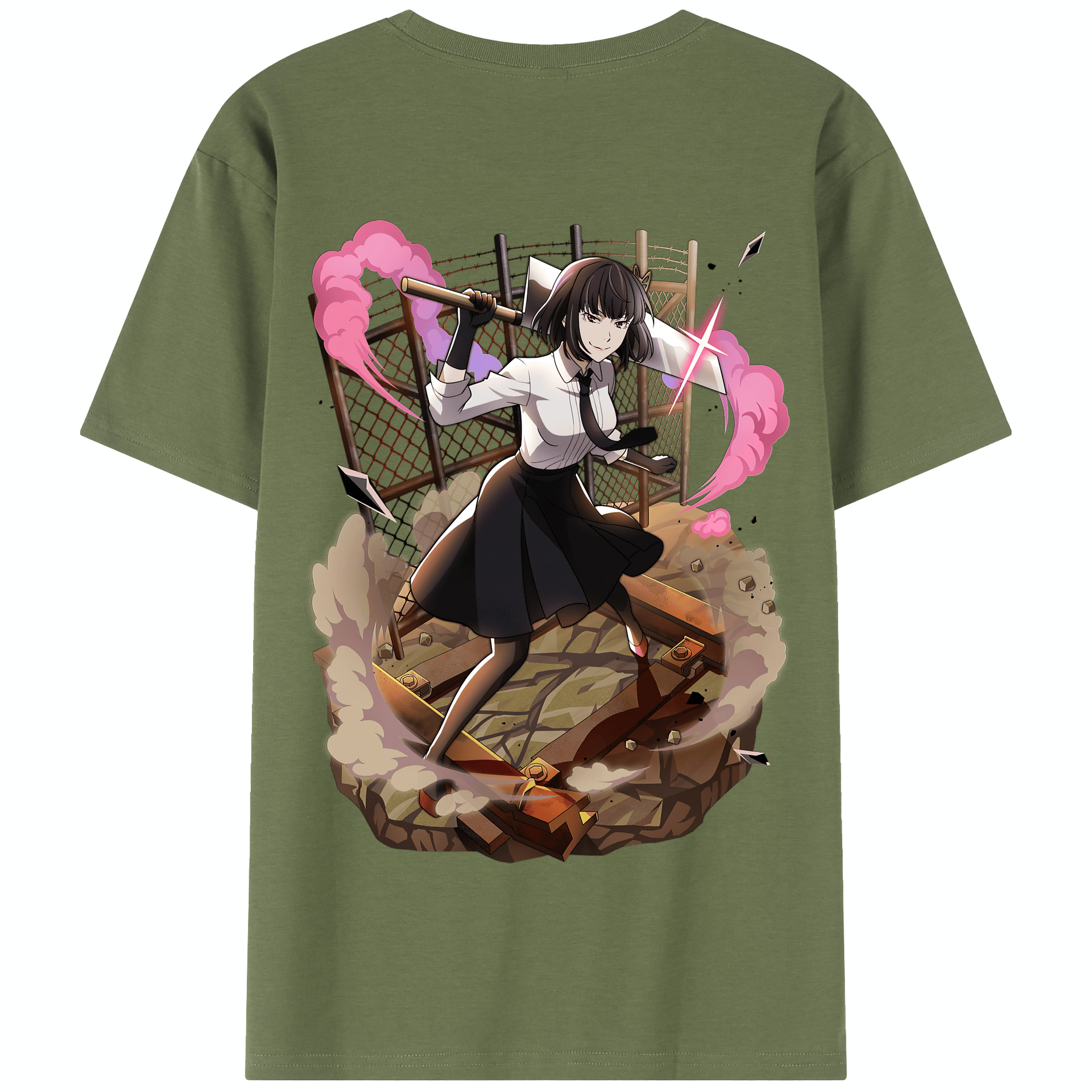 （画像用） 文豪ストレイドッグス Bungo Stray Dogs 綿100％半袖Tシャツ（背面プリント）